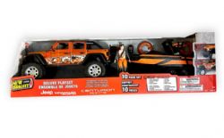 NEW BRIGHT - JEEP WRANGLER 4 PORTE AVEC BATEAU CENTURION 60 CM (24'')